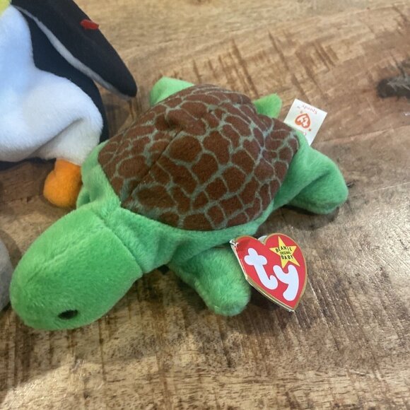 TY Beanie Babies Waddle Penguin Speedy Turtle Mel Koala Lot  Toy VTG  5" - Picture 3 of 12